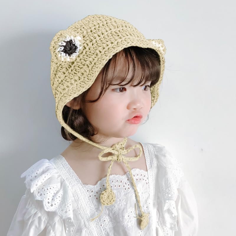 MINGSEECESS Kids Knitted Beanie Hat Cute Frog Cartoon Winter Warmer Cap with Big Eyes for Baby Boys Girls - Image 2